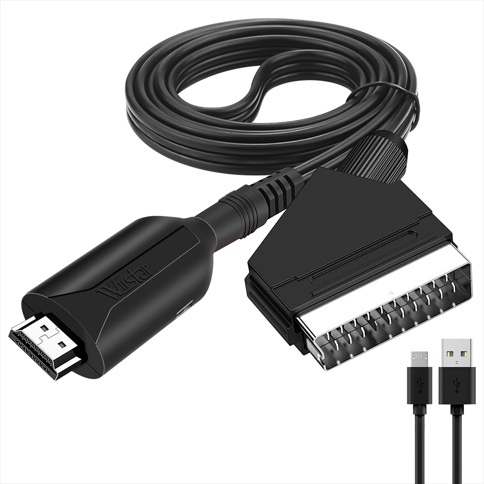 HDMI-เข้ากันได้กับตัวแปลงสายเค - Scart To Hdmi บทวิจารณ์และราคา